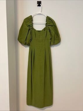 Zara | Dresses | Zara Fringed Velvet Dress Green | Poshmark